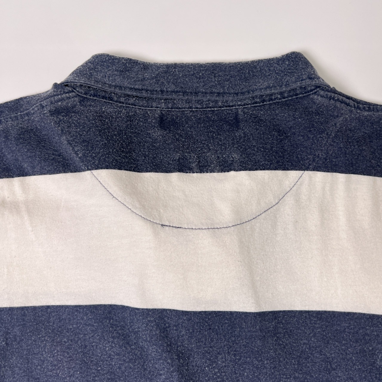 PAPAS パパス ORKNEY ISLANDS ボーダー イタリア製 半袖ポロシャツ 大きいサイズ/ネイビーグレー ホワイト