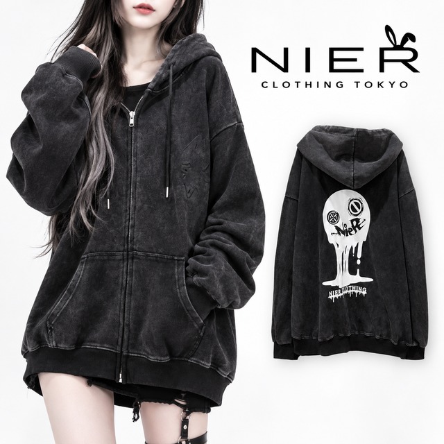 MELT FACE ZIP VINTAGE OUTER