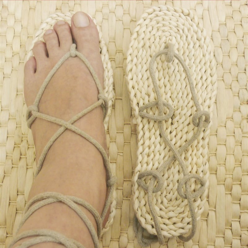 撮影用アイテム コスプレアイテム サンダル わらじ 草鞋 草履 2層 靴