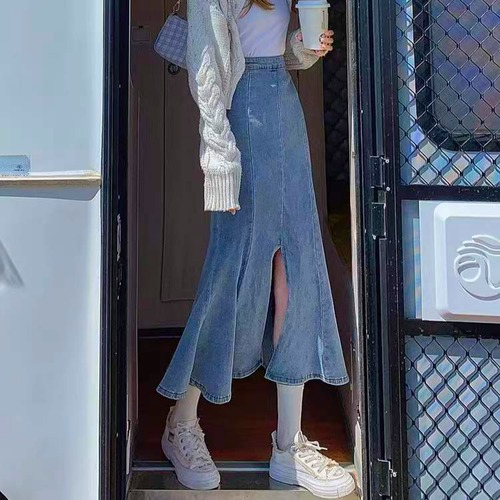 マーメイド　デニムロングスカート　２color