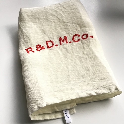 R&D.M.Co-/OLDMAN'S TAILOR / Embroidery Kitchen Cloth/エンブロイダリーキッチンクロス #6557　WHITE×RED