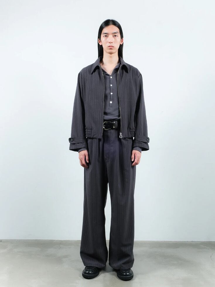 JieDa GUNCLUB セットアップ 26SS】JieDa STRIPE ZIP JACKET(GRAY) JIE-26S-JK01 | IAAAM ONLINE STORE