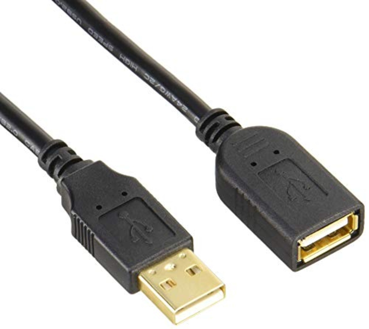 バッファローBUFFALO USB2.0延長ケーブル カーボン素子ねり込 1m ブラック BSUAAFR210BK