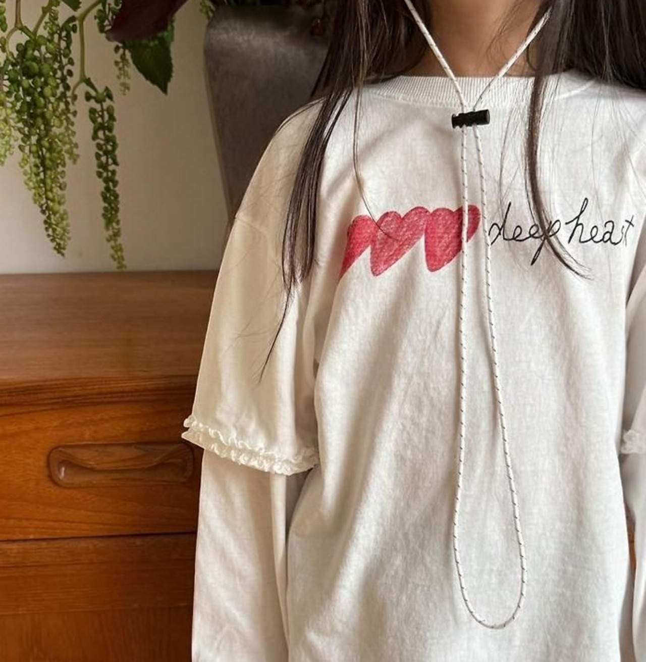 【取寄/韓国直送】MINIMAL  ディープハートレースTシャツ｜秋服｜韓国子供服｜26/AT
