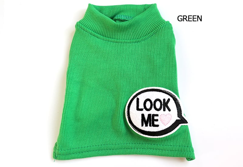 【数量限定特価】LOOKMEコーデュロイニット XS ~ XL 3color  /  犬服 長袖 ハイネック 犬の服 部屋着 室内着 小型犬 中型犬 大型犬 ドッグウェア