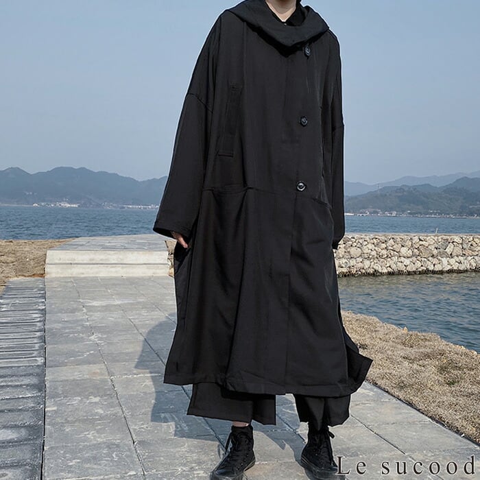 Le sucood】【お支払い確認後20日以内発送】モード ロングコート 厚さ