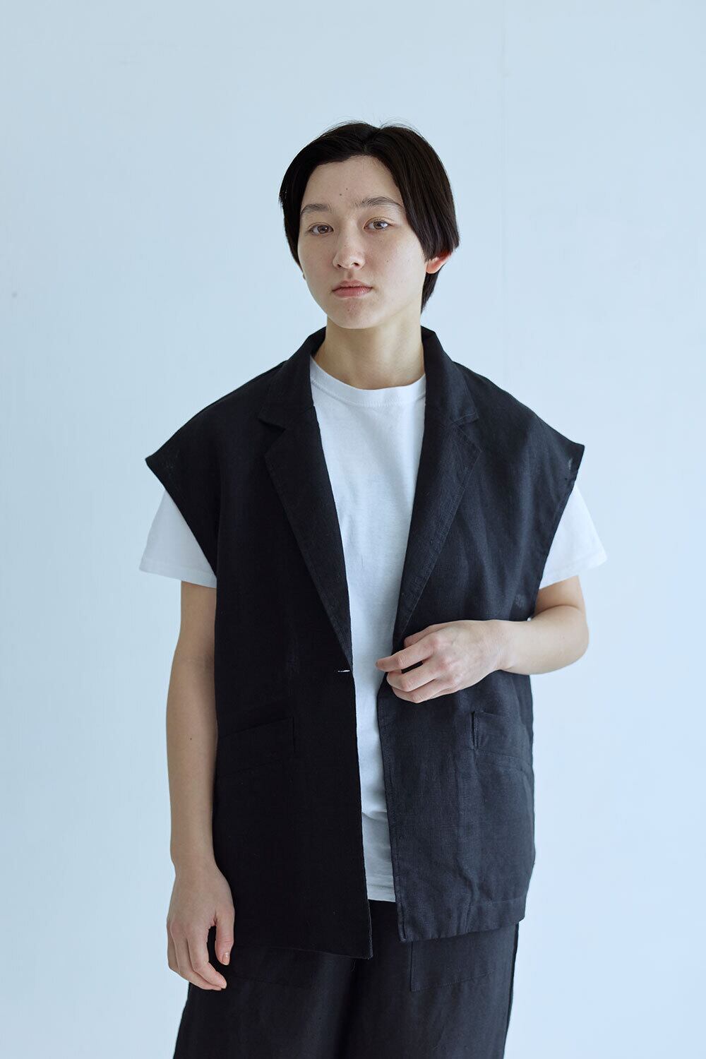 fog linen work ジェニーキャミソール ブラック | mf collection gallery