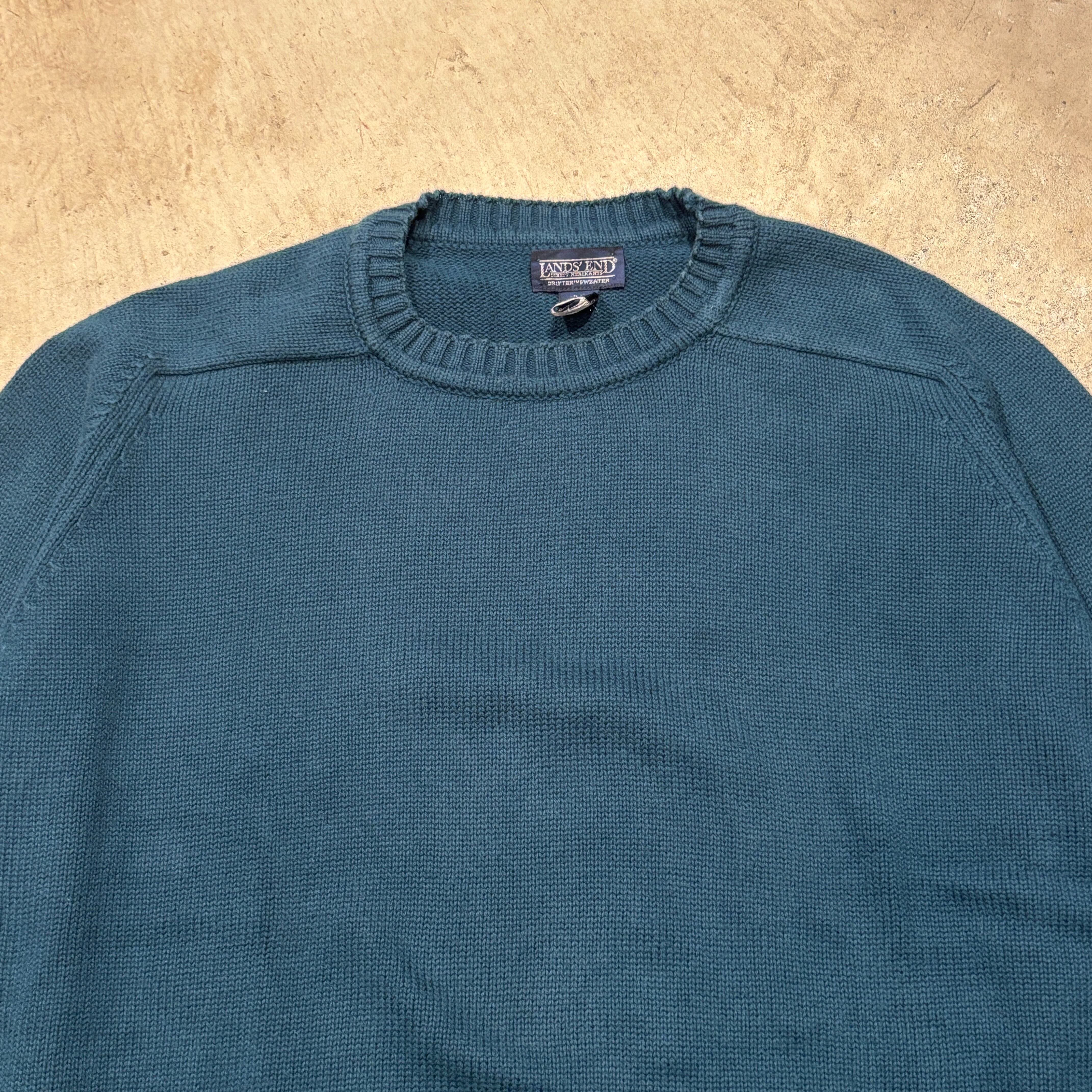 トップス lands end LANDS'END COTTON SWEATER EMERALD | safarionline