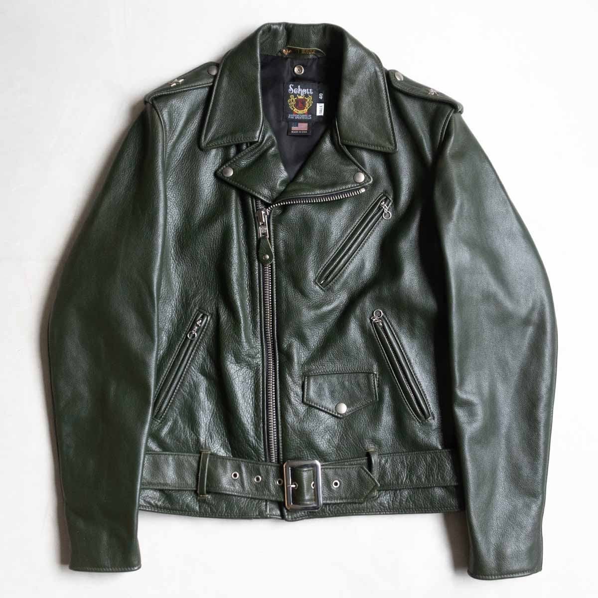 美品/希少カラー】SCHOTT【503UST/7641/ワンスター ダブル ライダース 