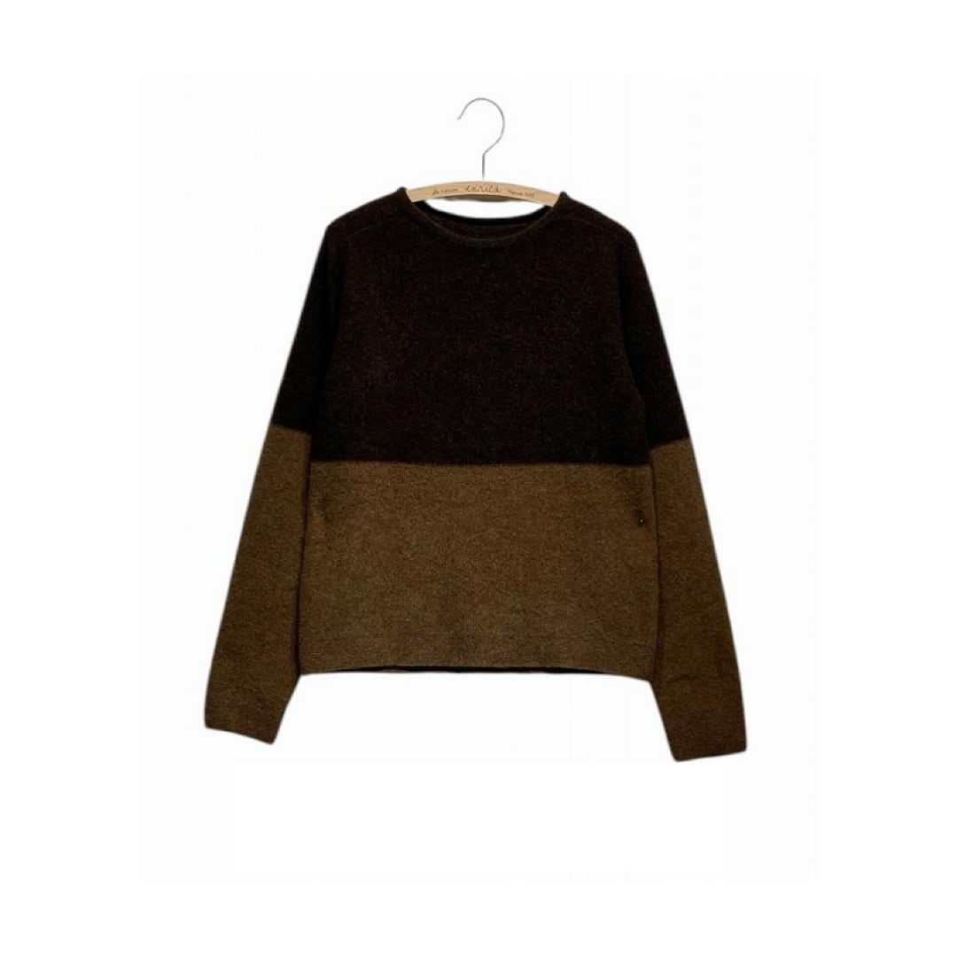 ミドルゲージカシミヤセーブルニット2tone】KNIT251 | enrica 公式通販