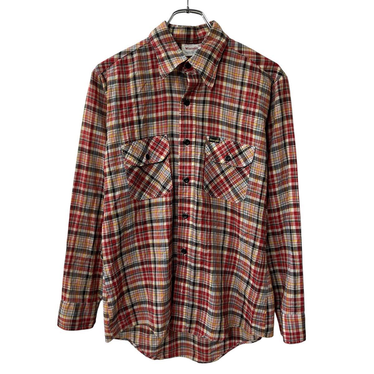 90s RRL 三ツ星タグ ネルシャツ チェックシャツ ダメージ有り サイズ