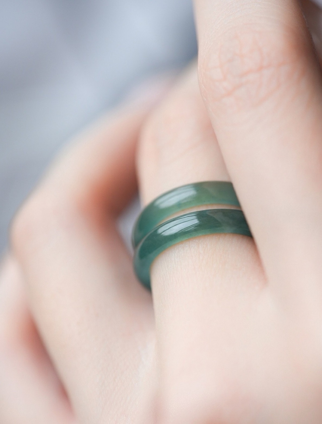 Ocean Water Ring/海水リング　翡翠A貨　グアテマラ産　アイス