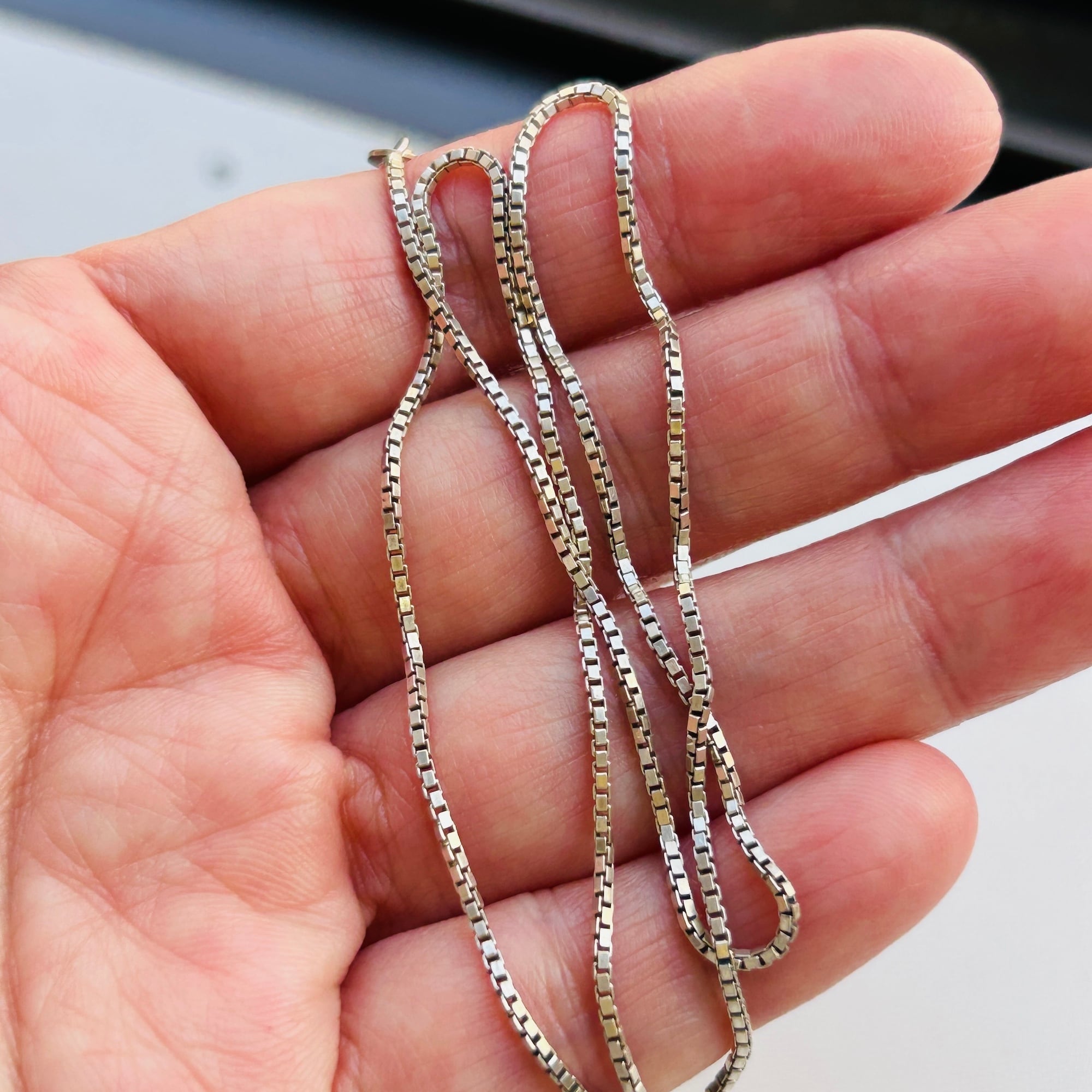 Italy シルバー925 ボックスチェーン（40.8cm） | Milo Antiques & Vintage