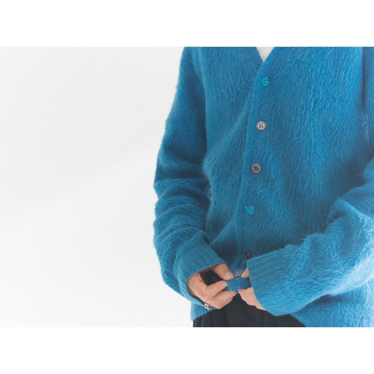 70s Vintage BRENT】vintage mohair cardigan（ヴィンテージモヘア