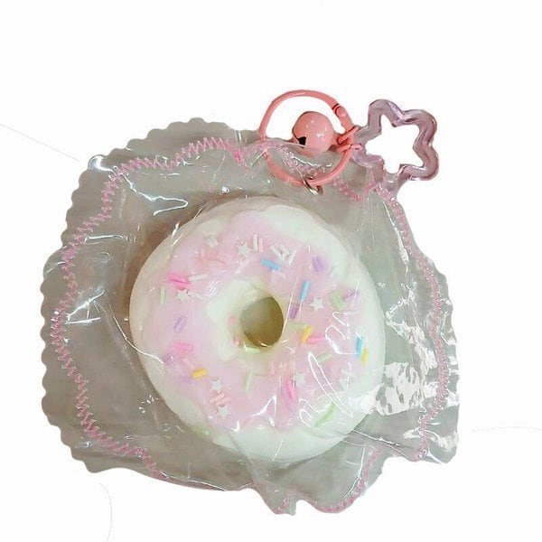 水感スクイーズ ピンクドーナツ squishy シリコン もちもち触感 水系