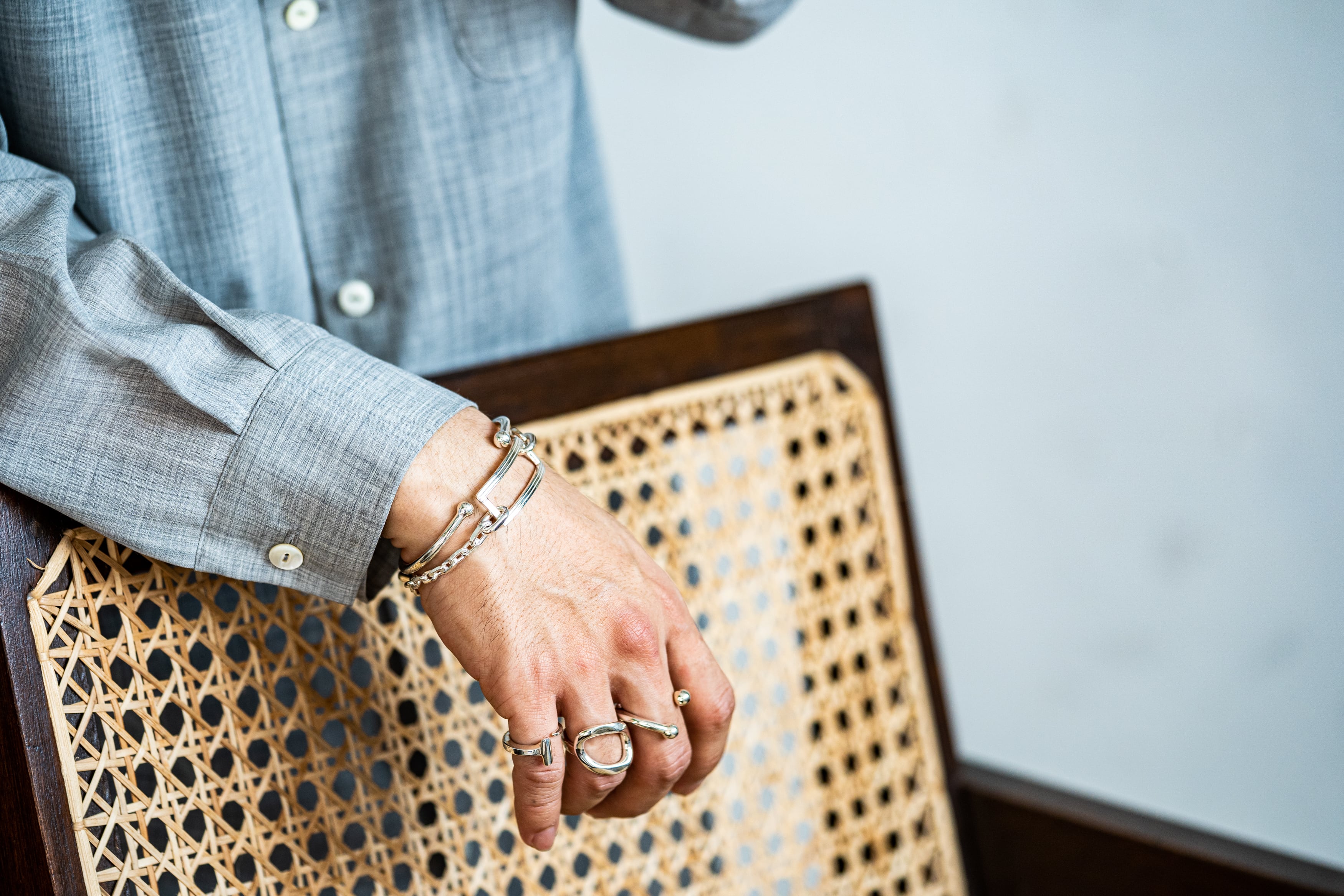 BN-059 Double ball bangle | WAKAN SILVER SMITH online store BN-059 Double ball bangle | WAKAN SILVER SMITH online store