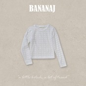 韓国子供服 / BANANA J / 26Autumn / リズム フラワー レースTシャツ / 秋服 / キッズ *XS~JS*