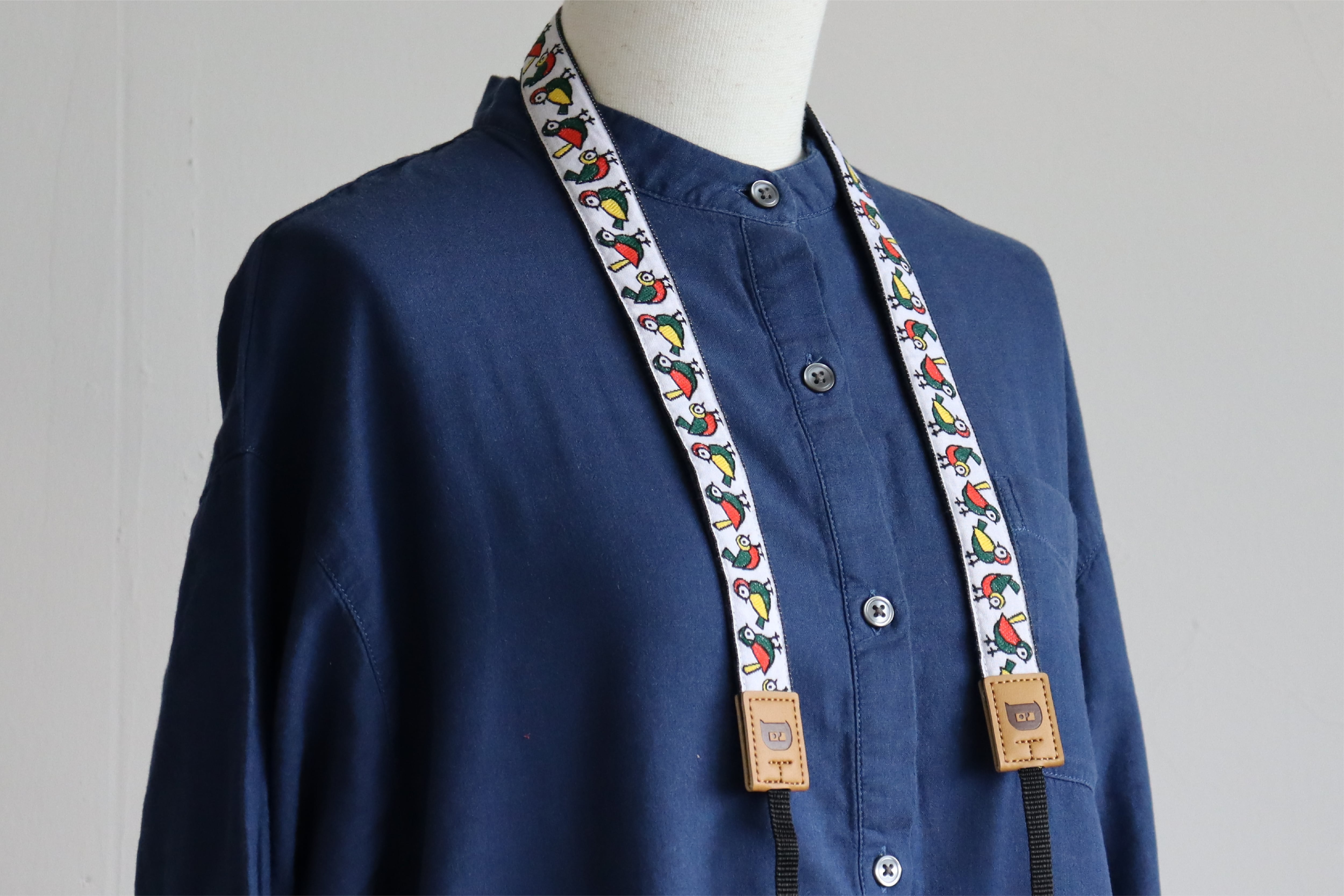 全3色 ことり柄 オリボンカメラストラップ | レピヤンリボン