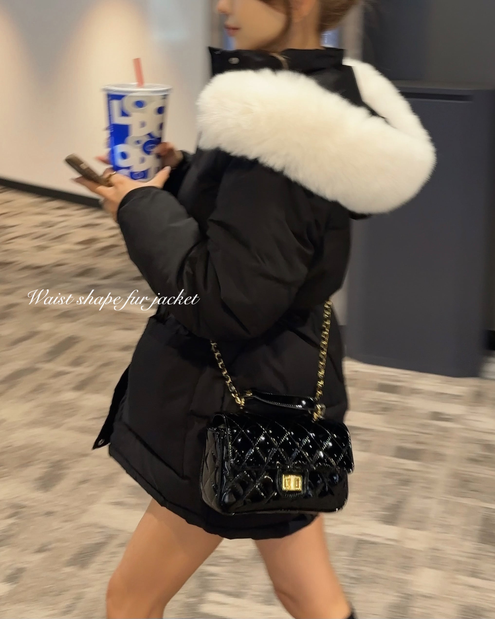 即納/再入荷】Waist shape fur jacket【2カラー】 | GIENGE［ジーアング］
