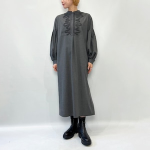 MARILYN MOON マリリンムーン diamond tuck embroidery modern dress 4264-151 2026秋冬新作 [送料無料]