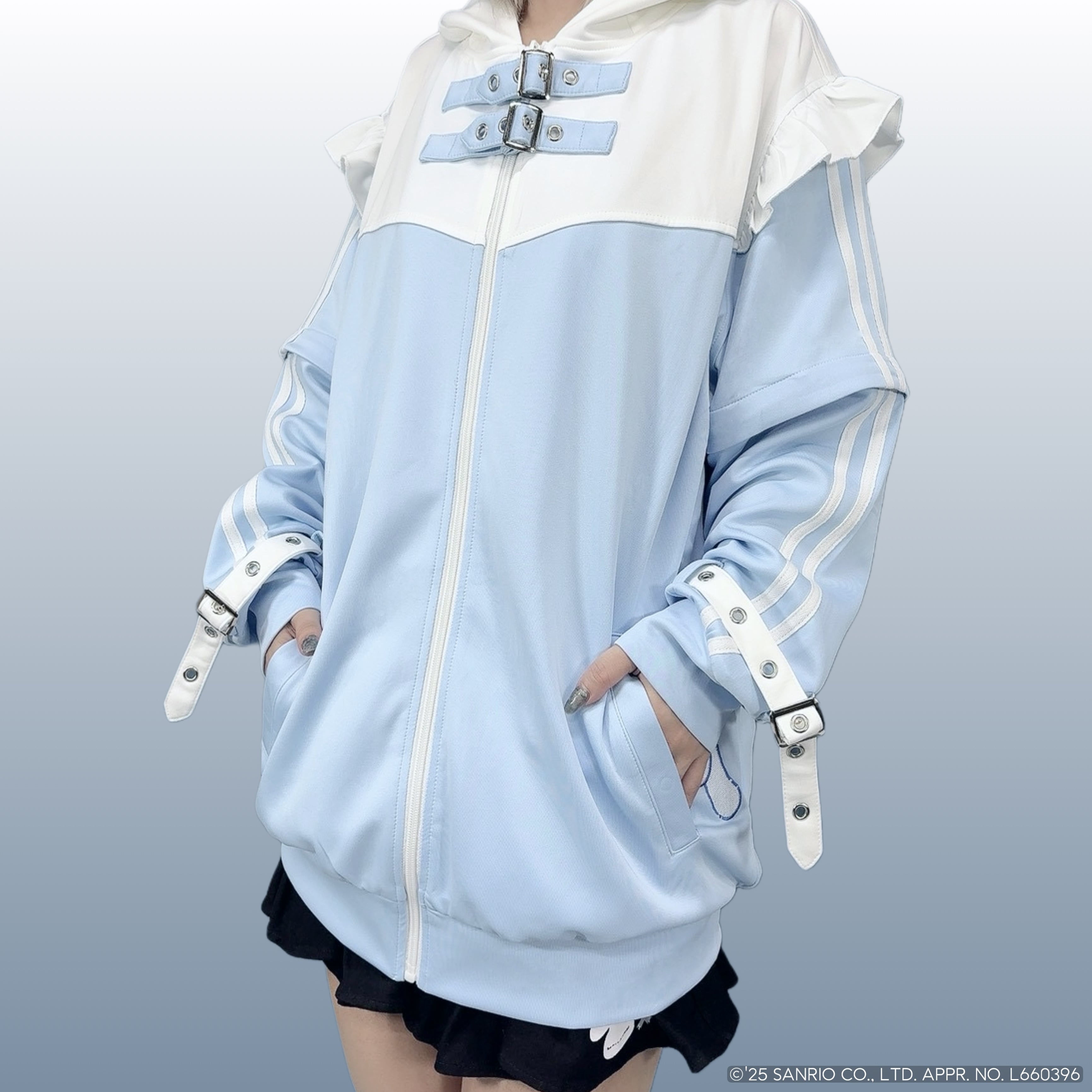 うさ耳付きSIDE LINE 2WAY ZIP OUTER【シナモロール×NIER】 | NIER