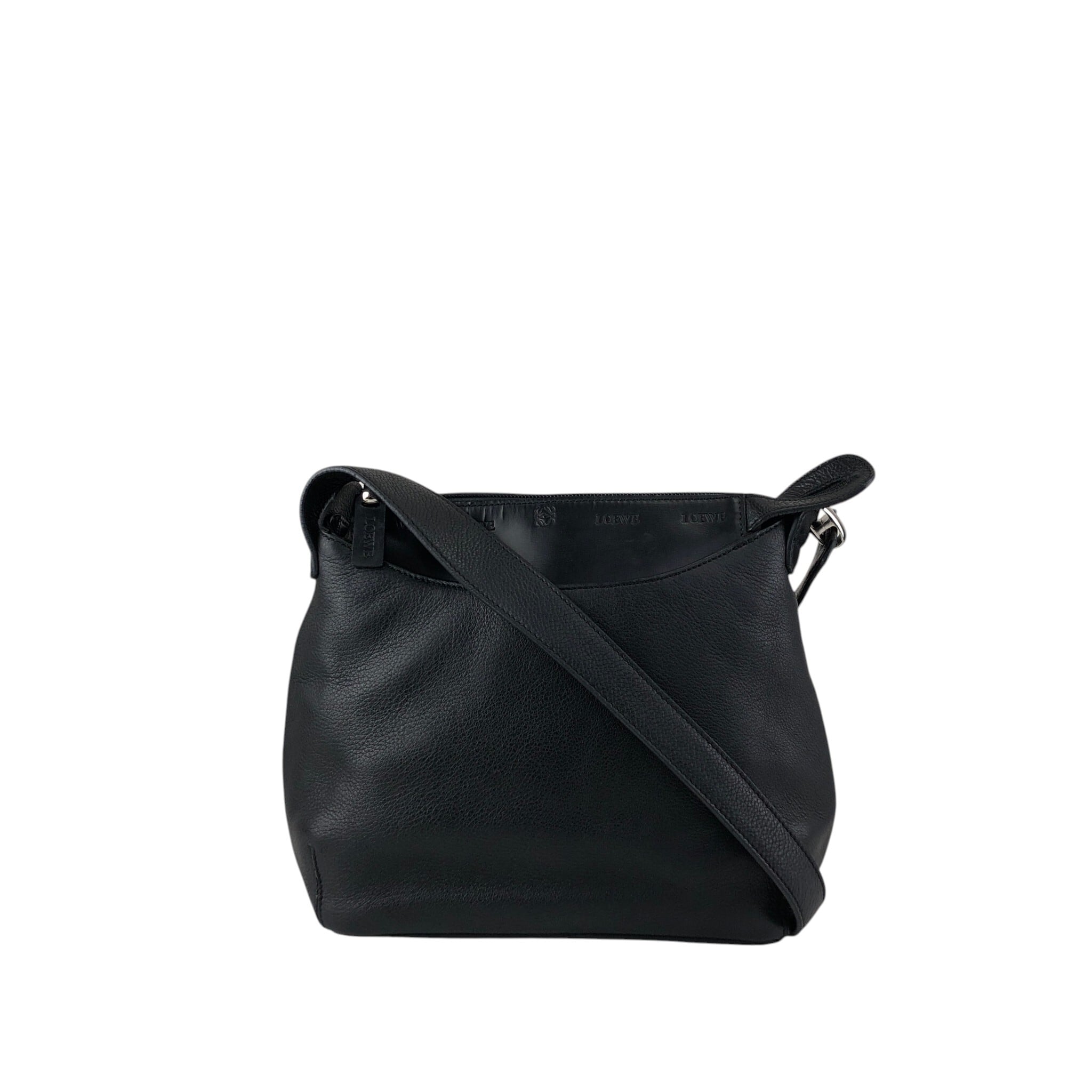 LOEWE ロエベ ショルダーバッグ ブラック アナグラム レザー ワン