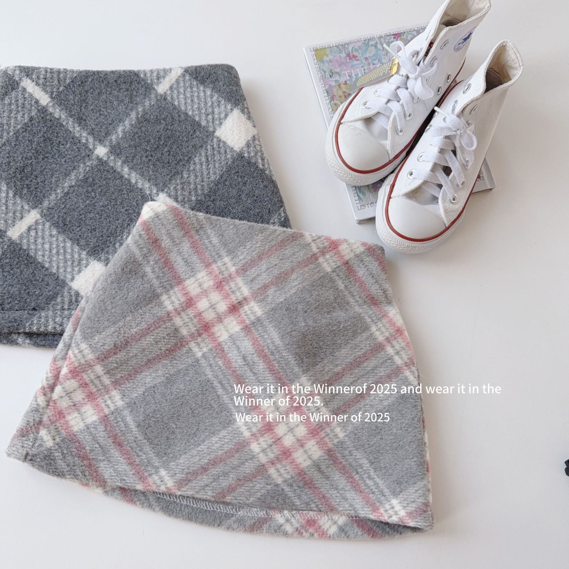 バイアスチェックミニスカート