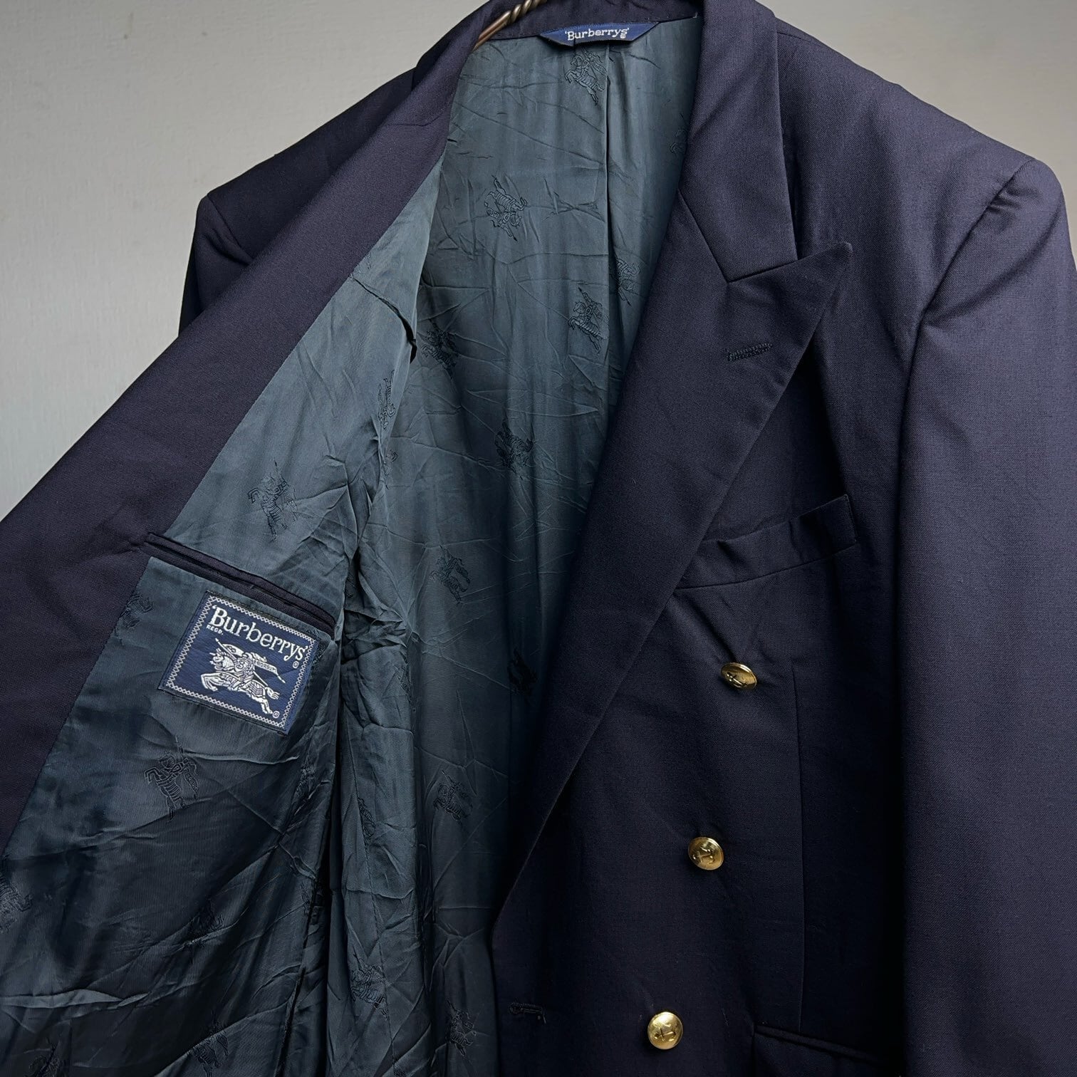 90's 'Burberrys' Double-Breasted Blazer Jacket 80年代 90年代