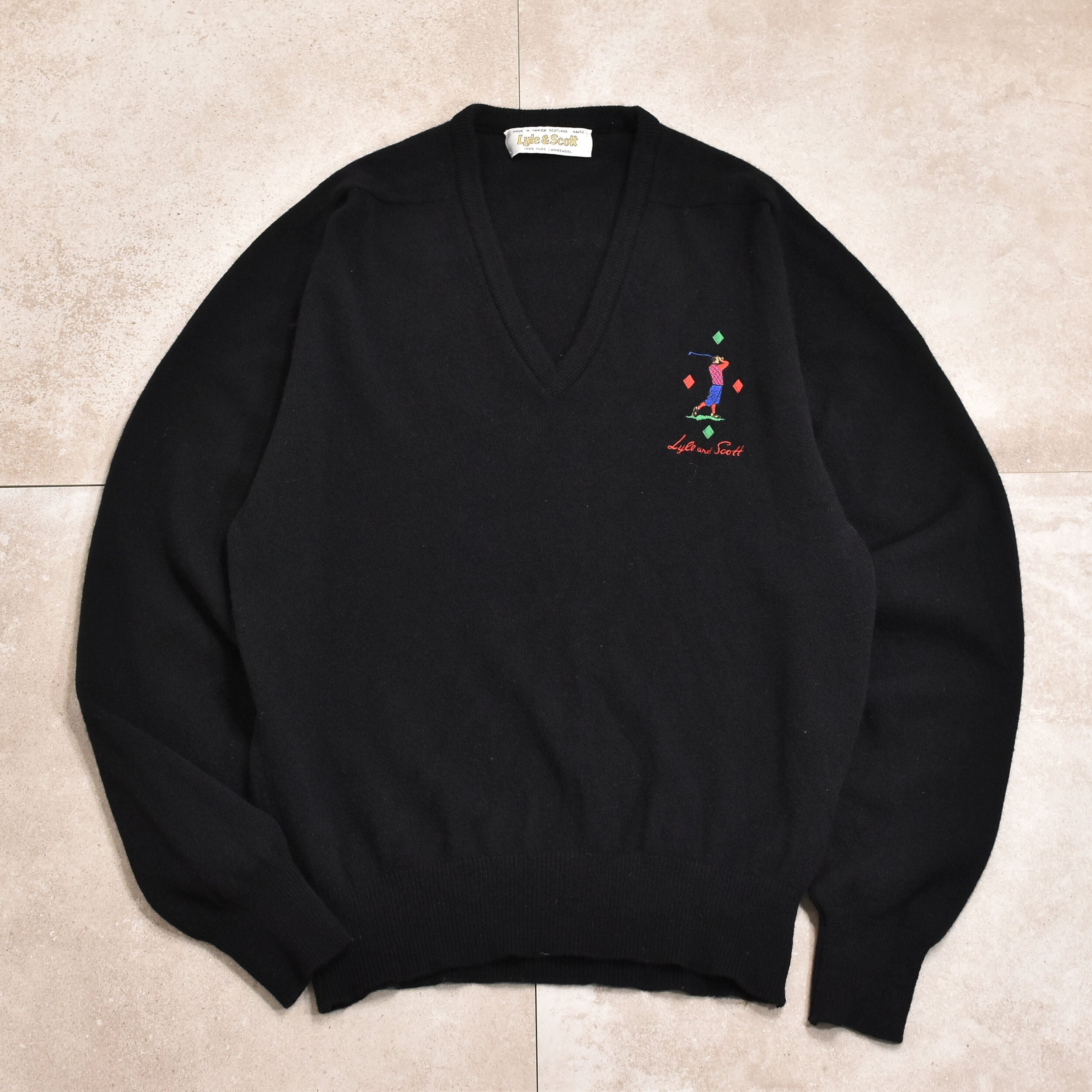 80～90s Scotland Lyle & Scott V sweater | 古着屋 grin days memory