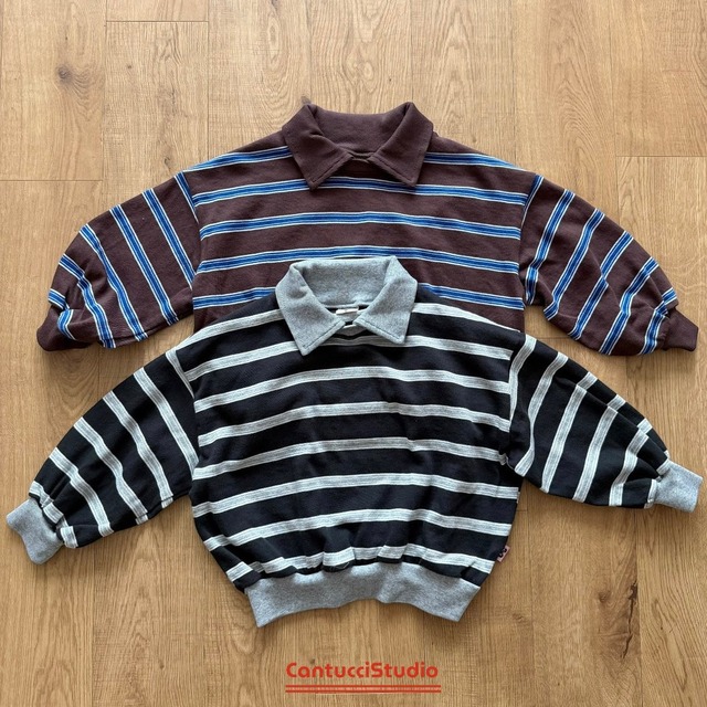 【取寄】cantucci studio｜hush collar mtm｜ハッシュカラースウェット｜XS-JS｜kids&jr｜26 autumn