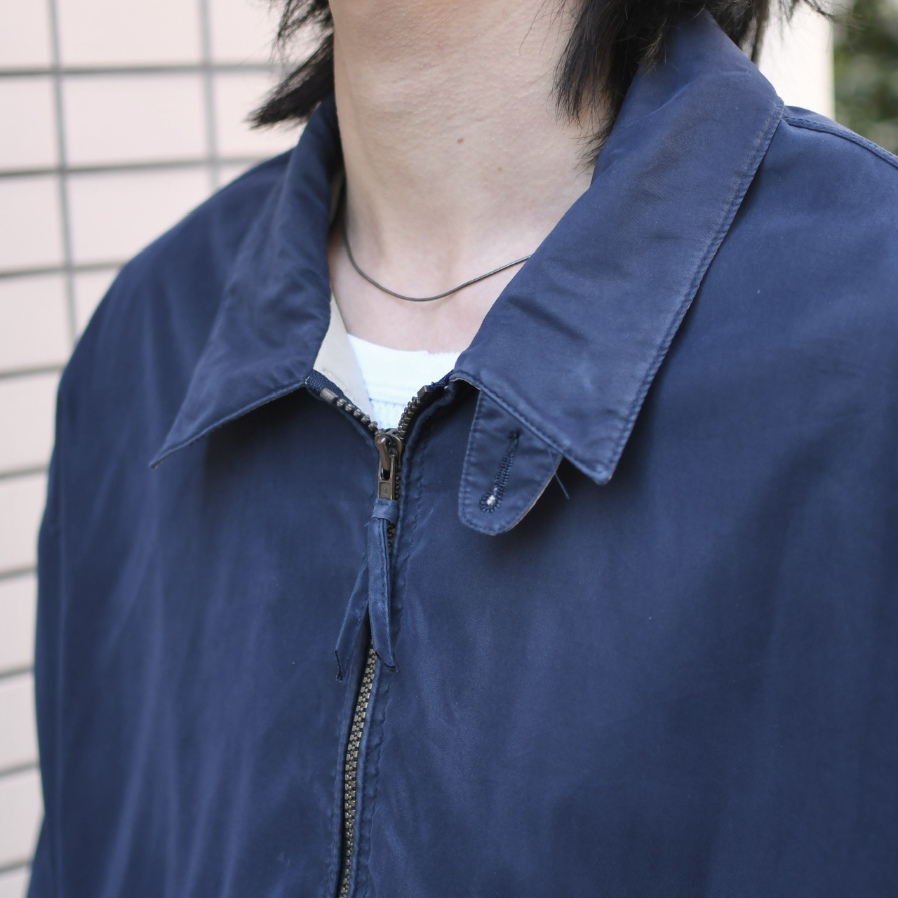 weather proof smooth blouson navy