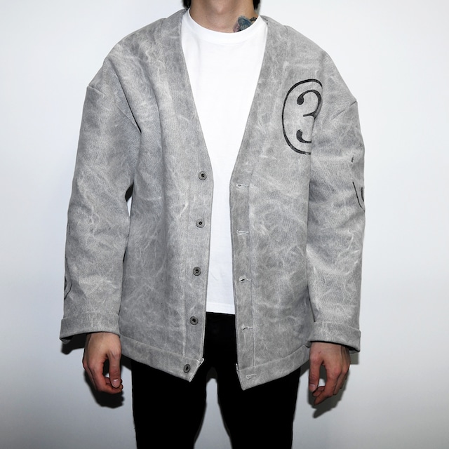 ''CONCRETE'' OVERSIZE CARDIGAN