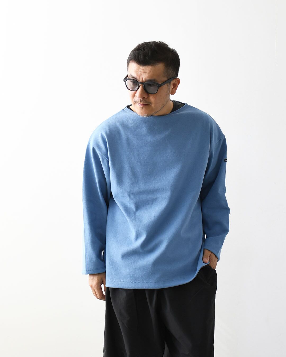 rs セントジェームス * バクスシャツ * T0 * 青 SAINT JAMES [20JC OUES LOOSE SOLID - NUAGE] [20jcls-nuage] セント