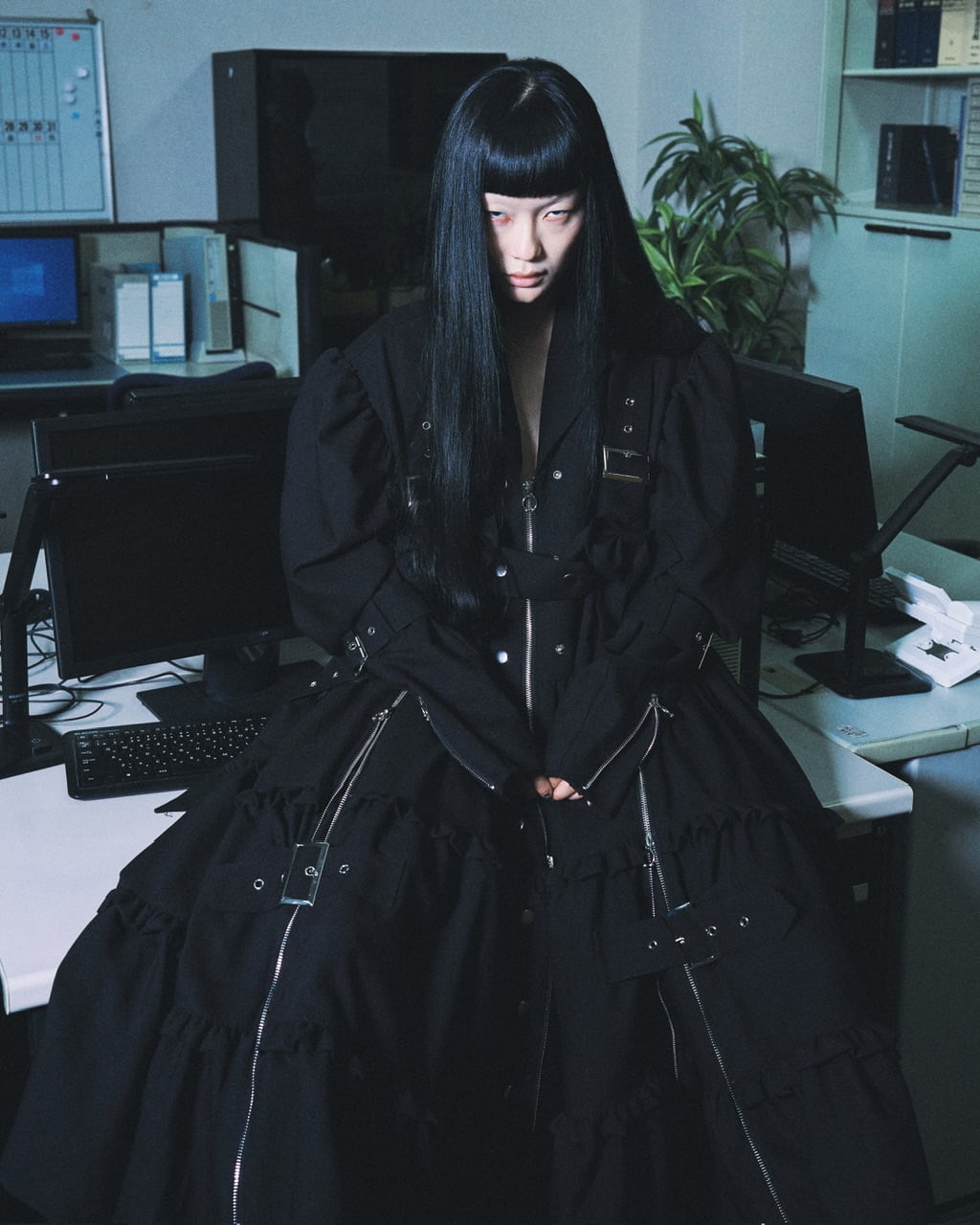 ボンテージスーツワンピース　BLACK