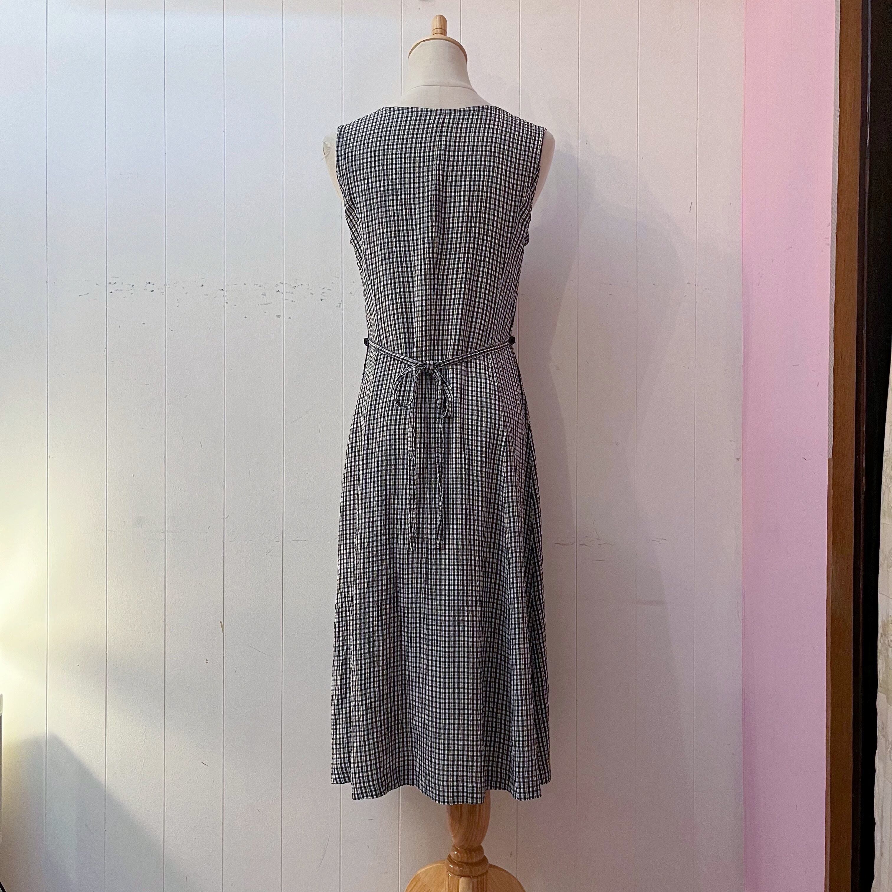 check front button jumper skirt