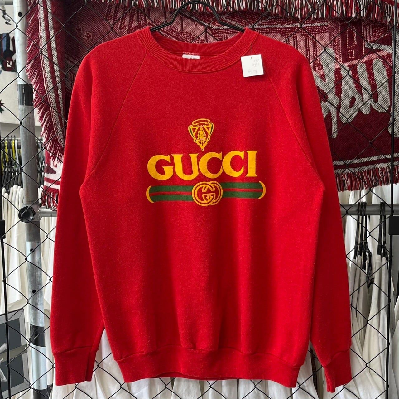 90s USA製 bootleg グッチ トレーナー スウェット ロゴ デザイン 