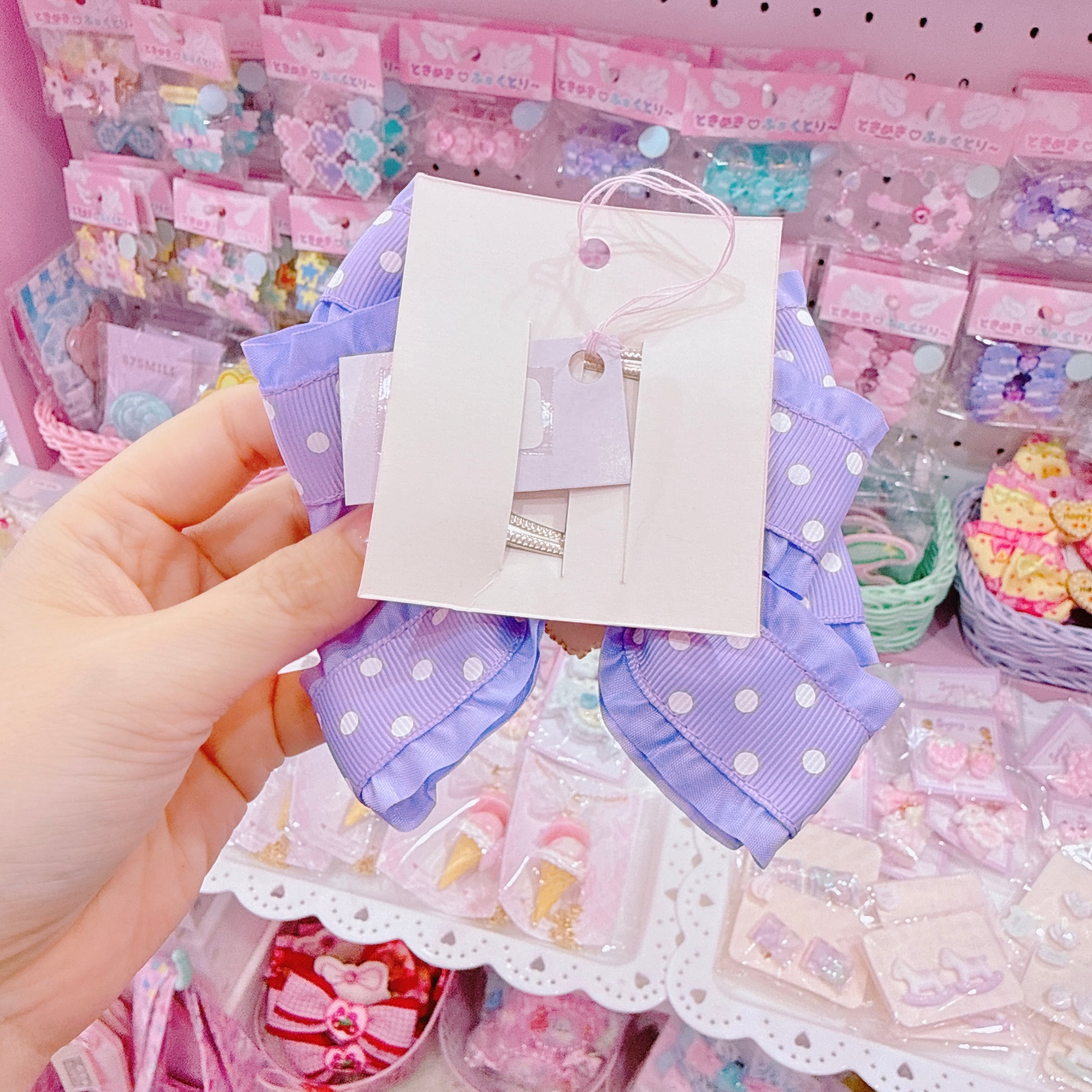 【J2】14-1ツインリボンヘアクリップ