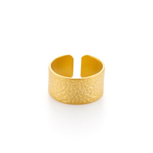 Wide Textured Ring - Rice