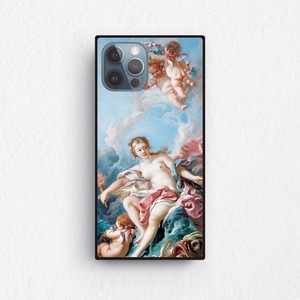 【フランソワ・ブーシェ】波に乗るヴィーナス｜名画・絵画スマホケース／強化ガラス