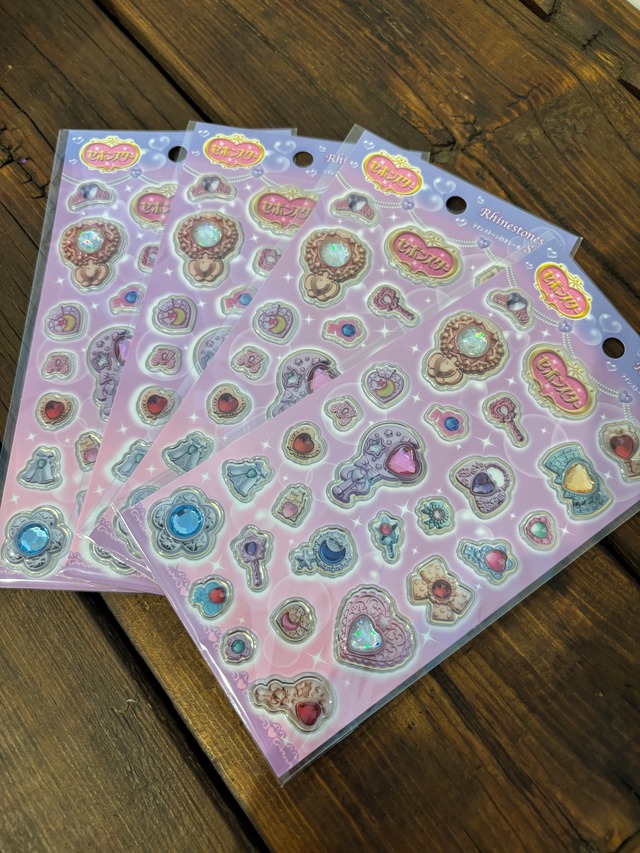 【SALE!】セボンスター　パープル　ラインストーン付きシール　X25