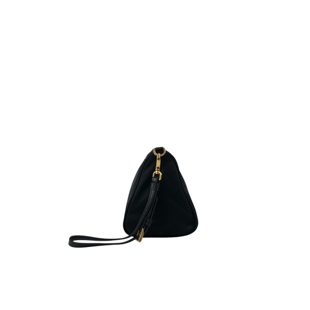 PRADA プラダ ハンドバッグ ブラック ロゴ ナイロン ミニバッグ ポーチ vintage ヴィンテージ オールド gnc6de