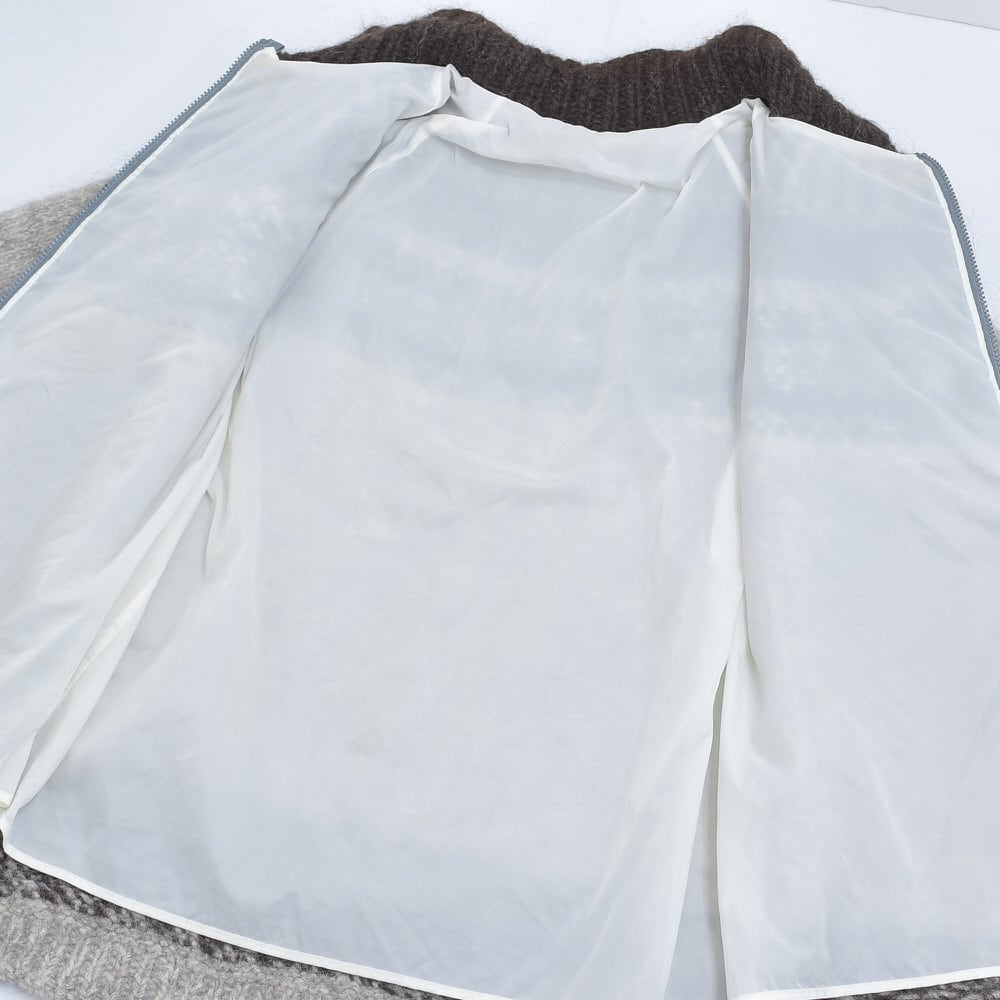 Vintageノルディック柄 ジップアップ ロピセーター カーディガン 裏地付き Vintage ノルディック柄 ジップアップ ロピセーター