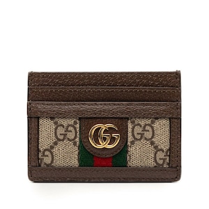 グッチ オフィディア GGスプリーム カードケース パスケース 523159 ブラウン マルチカラー PVC レザー レディース GUCCI 【中古】