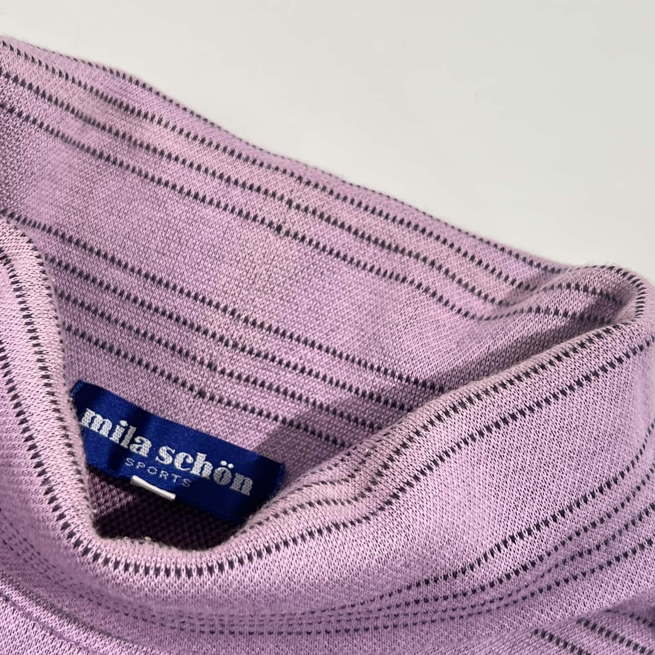 mila schön ミラショーン ボーダー タートルネック 長袖 シャツ トレーナー L/ピンクパープル系 メンズ ゴルフ