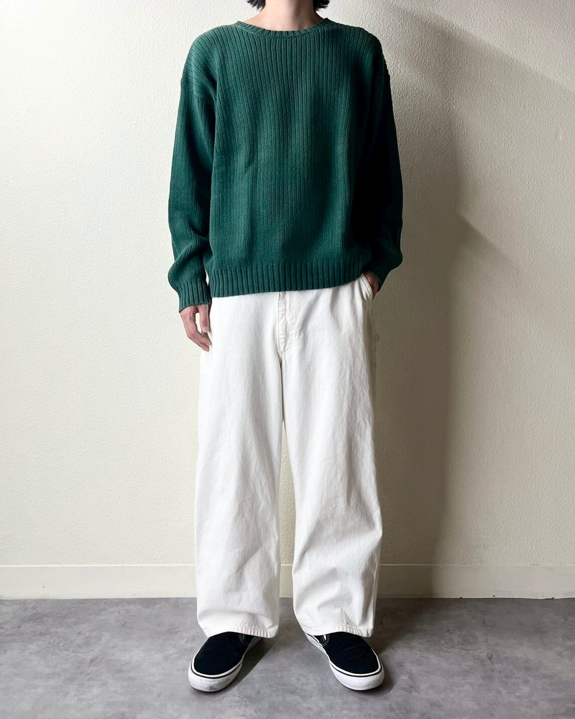 80s oshkosh Cotton White Painter Pants USA製