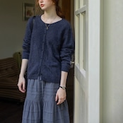 Duveteux Crew Neck Knit Cardigan F0819