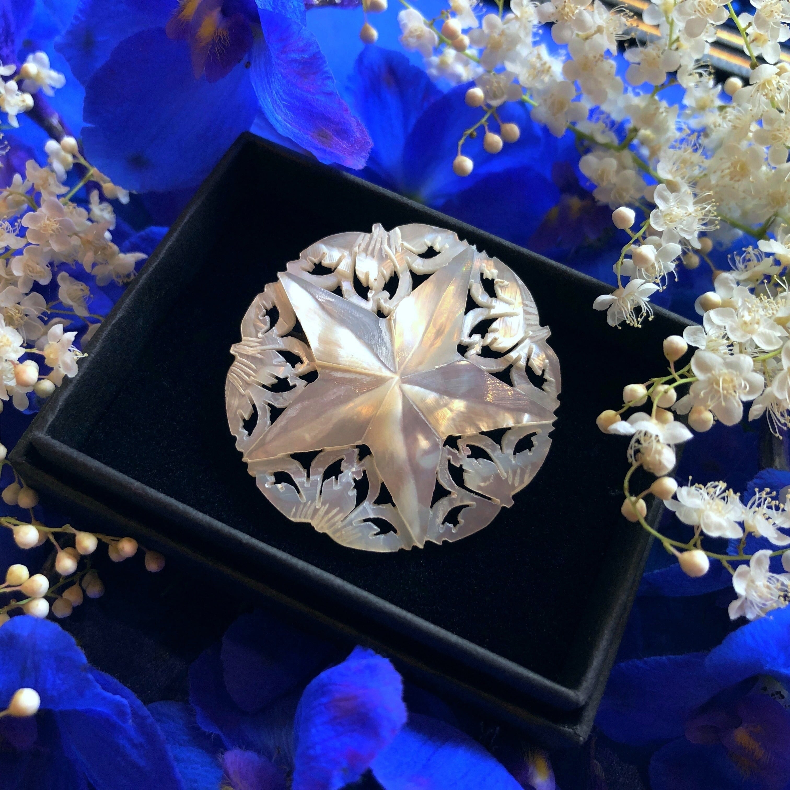 ベツレヘムの星のブローチ(五芒星・蝶) | メルキュール骨董店 ベツレヘムの星のブローチ(五芒星・蝶) | メルキュール骨董店