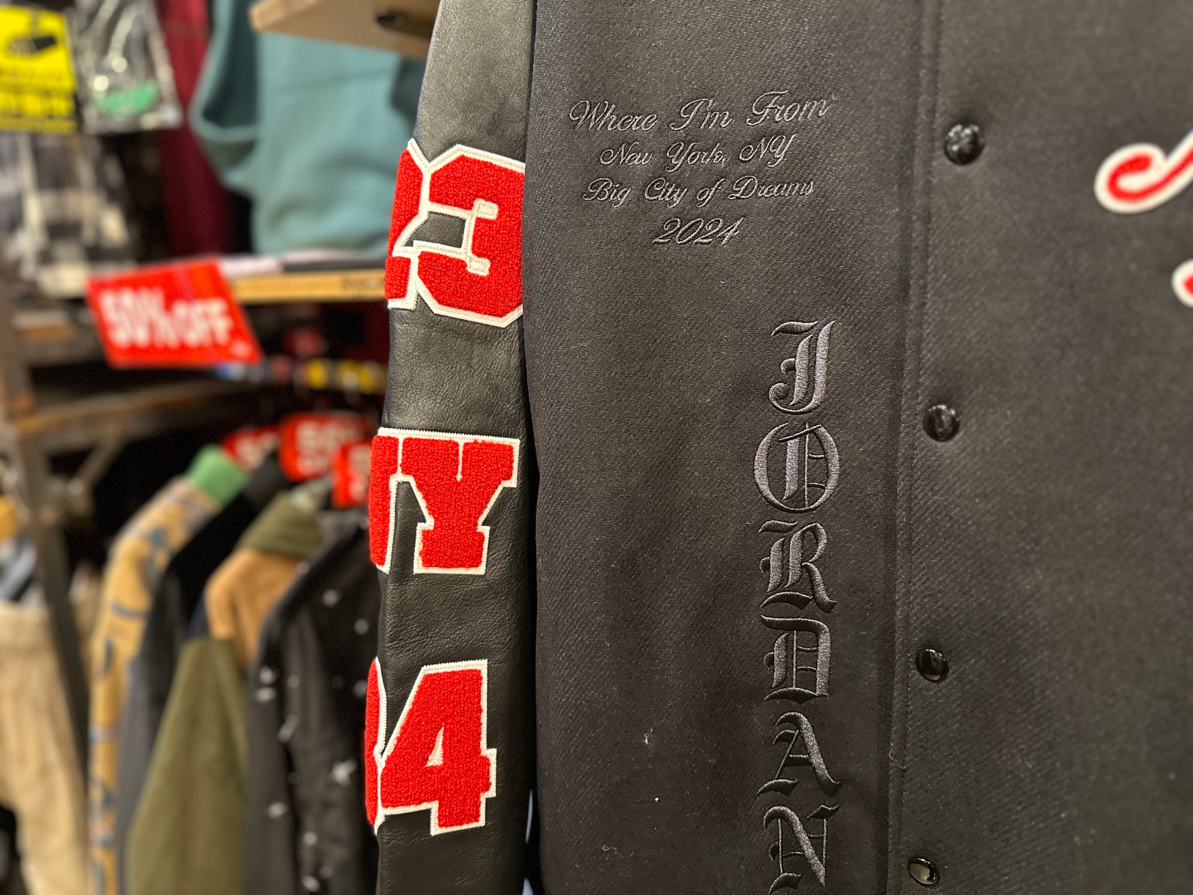 NIKE JORDAN Awake NY Varsity Jacket Black | WIZSTAND