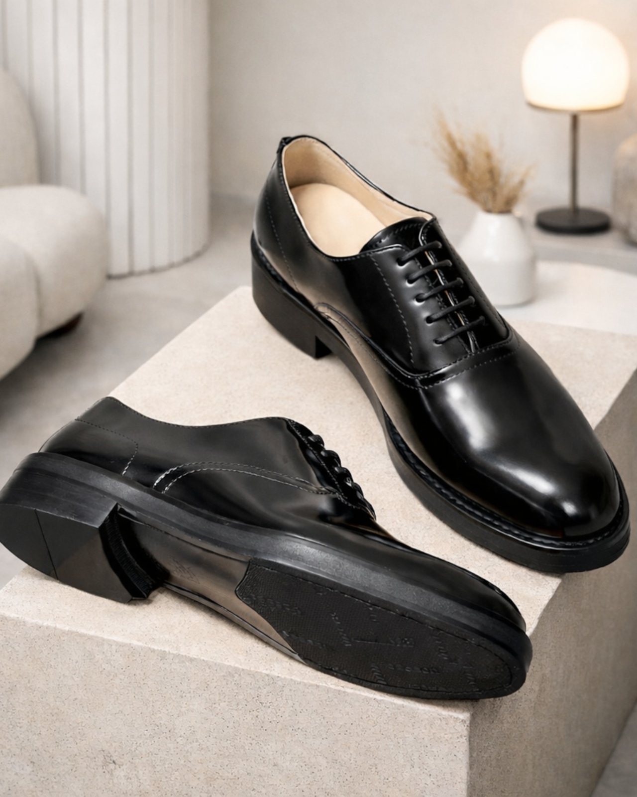 【8CM UP シークレットシューズ 】新郎・ウェディングシューズ|結婚式 前撮り 二次会 ビジネス デート 「Unknown Kings」 “Prestige Oxford – 静かに背を伸ばす、紳士の一足”