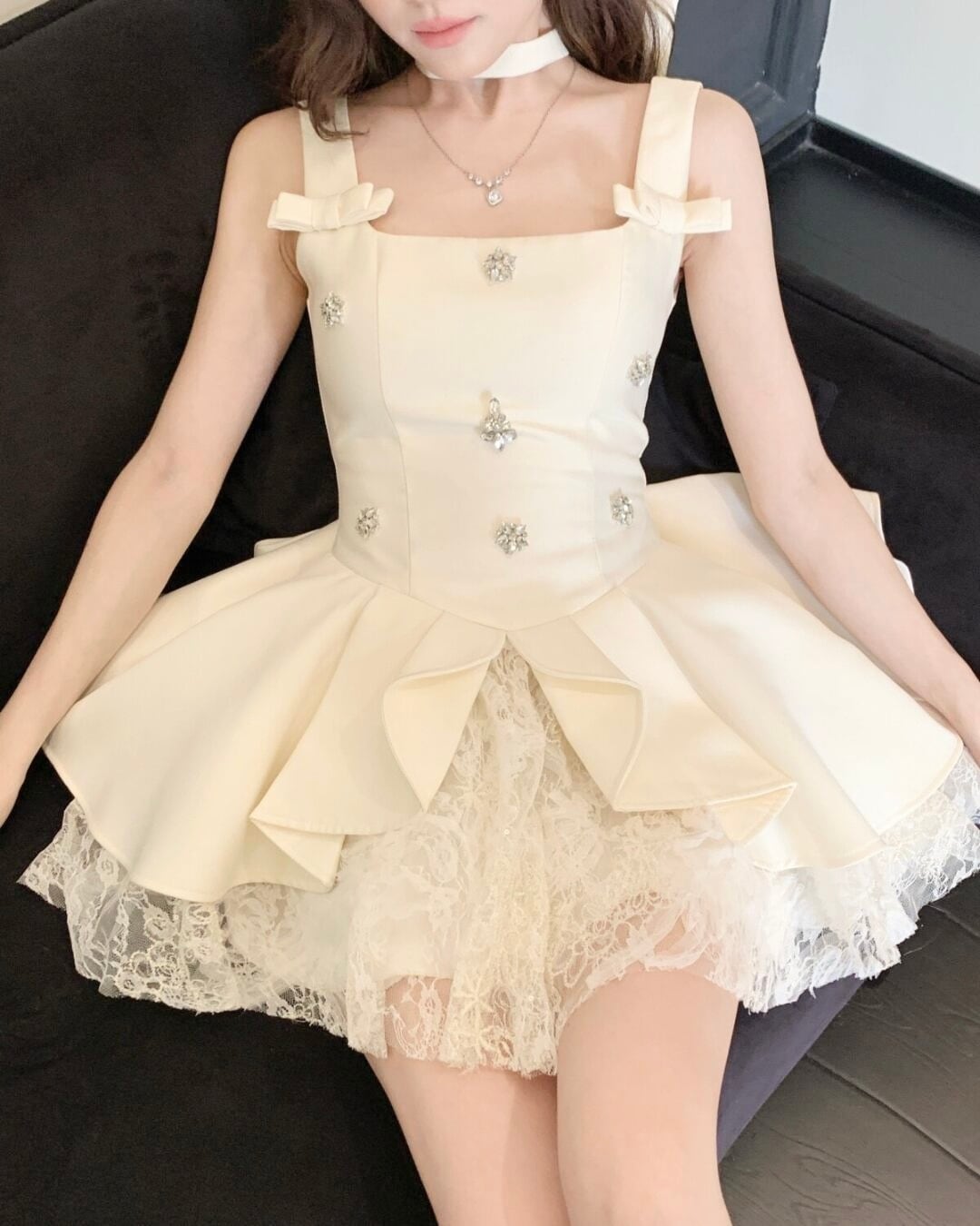 ミューズビジューフレアレースワンピース 2508623